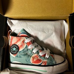Toddlers watermelon converse sneakers new size 6